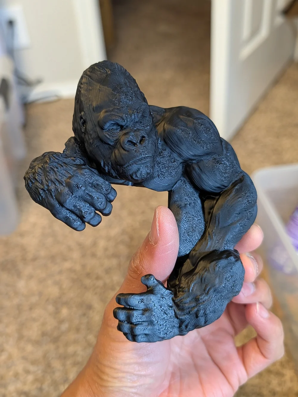 Black Gorilla Wall Hook for Light Switch - Decorative Home Accent